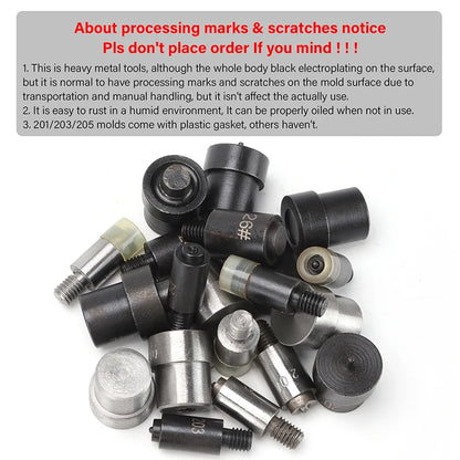 WUTA Manual Button Installation Tool Mute Punching Mushroom Rivets, Eyelet Hand Pressing (without /with Machine) DIY Craft Tools