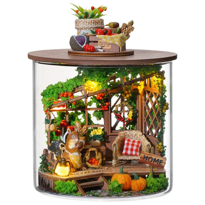 Dream Bottle Model Kit Wooden Mini Handmade Doll House Creative Miniature Room Models Toys Easter Gifts for Children