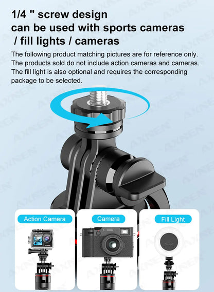 AXNEN Mobile Phone Tripod C12/C13 Tipods for Cellphone Gopro Action Camera, 1325mm Stand with Wireless Bluetooth Remote for Live
