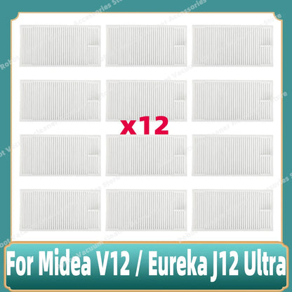 Compatible For 미디어 Midea V12 / Eureka J12 Ultra Main Side Brush Mop Cloth Filter Dust Bag Accessories Spare Replacement Parts