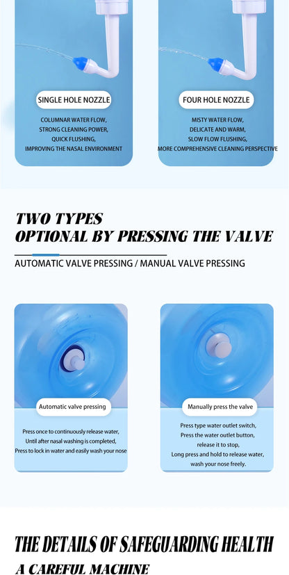 Nose Wash Cleaner Nasal Irrigator Rinse Bottle Nose Protector Avoid Allergic Rhinitis Adults Children Neti Pot 300ML 500ML