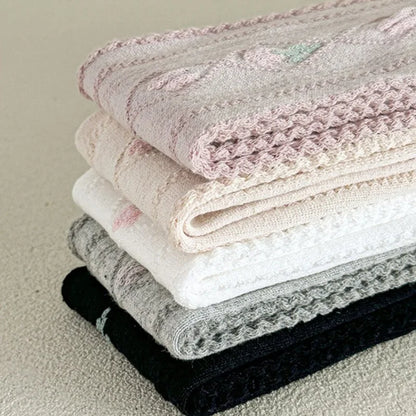 1-12Years Kids Autumn Elastic Tights Jacquard Soft Teenager Leggings Girls Knit Cotton Pantyhose Sweet Cute Baby Bottom Clothes