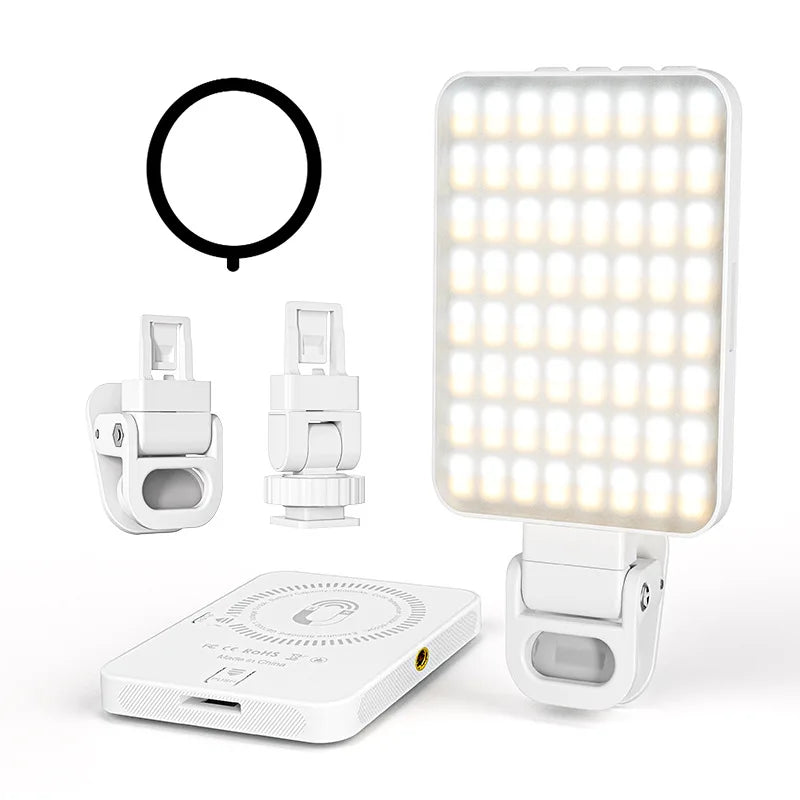 Mini Magnetic Phone Selfie Light For iPhone Magsafe Pocket Light for Tablet Laptop Computer Video TikTok YouTube Filming Makeup