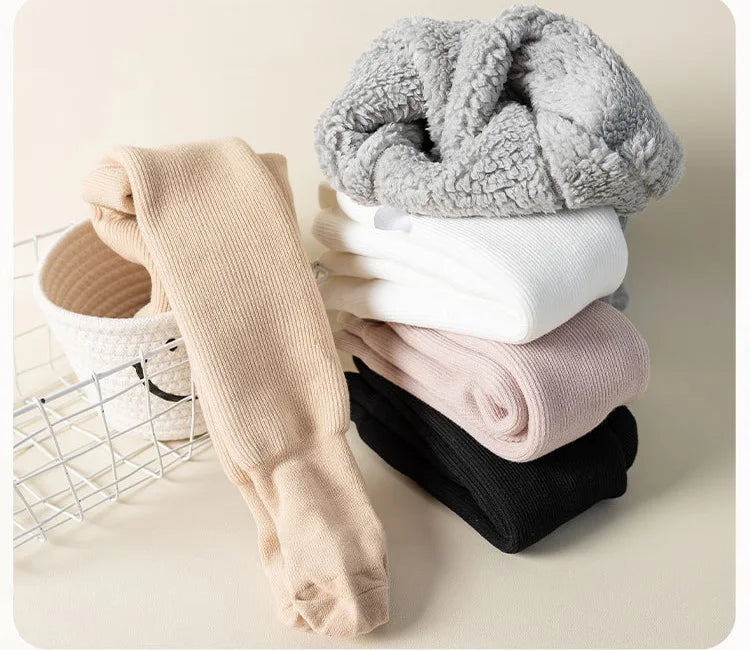 Winter Kids Tights for Girls - Thick Warm Cotton Pantyhose for Toddlers & Children 0-8 Years