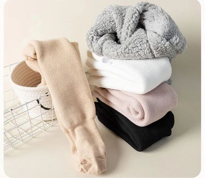 Winter Kids Tights for Girls - Thick Warm Cotton Pantyhose for Toddlers & Children 0-8 Years