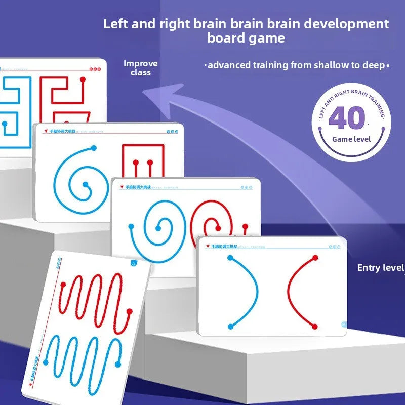 Hand-Brain Coordination Action Practice Development Set Used for Overall Brain Balance Attention Improvement Tool