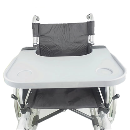 ABS Removable Wheelchair Tray Table w/2 Cup Holders Disabled Portable Lap Tray