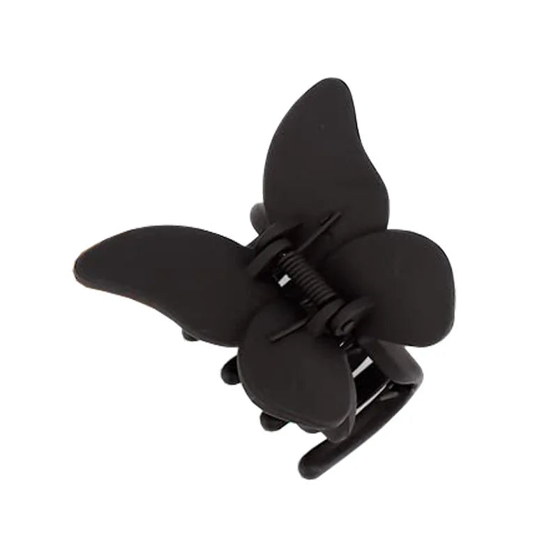 Matte Butterfly Hair Claw Solid Simple Ponytail Holders Barrettes Sweet Fairy Hair Clip Elegant Hairpin Claw Styling Accessories