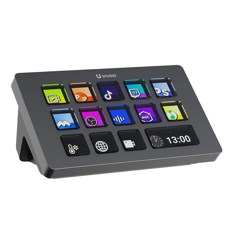 Ulanzi D200 Live Streaming Controller 13 LCD Keys for Gaming Office Work Vlog Content Creation Photo Video Editing