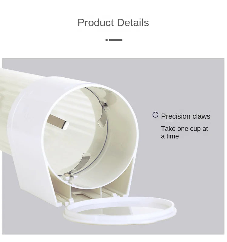 Disposable Paper Cup Remover Automatic Water Dispenser Cup Holder Home Punch-free Wall-mounted Cup Storage Rack