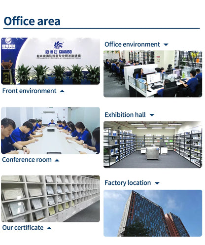 Granbosonic Ultrasonic Cleaner 800ML 1L 40KHz 35W 60W Easy Operation Jewelry Glasses Makeup Washer Bath New Design