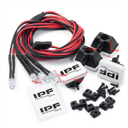 MIBIDAO 2/4LED RC Car Roof Light Round Lamp Spotlight For 1/10 Axial SCX10 II 90046 TRX4 Tamiya CC01 D90 D110