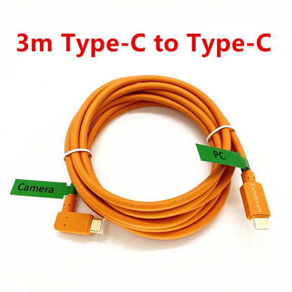 Eazedream 3m/5m Type-C USB to USB-C Live Stream Tethered Cable for Sony Canon Nikon Camera PC Imaging Edge Webcam Youtube Tiktok