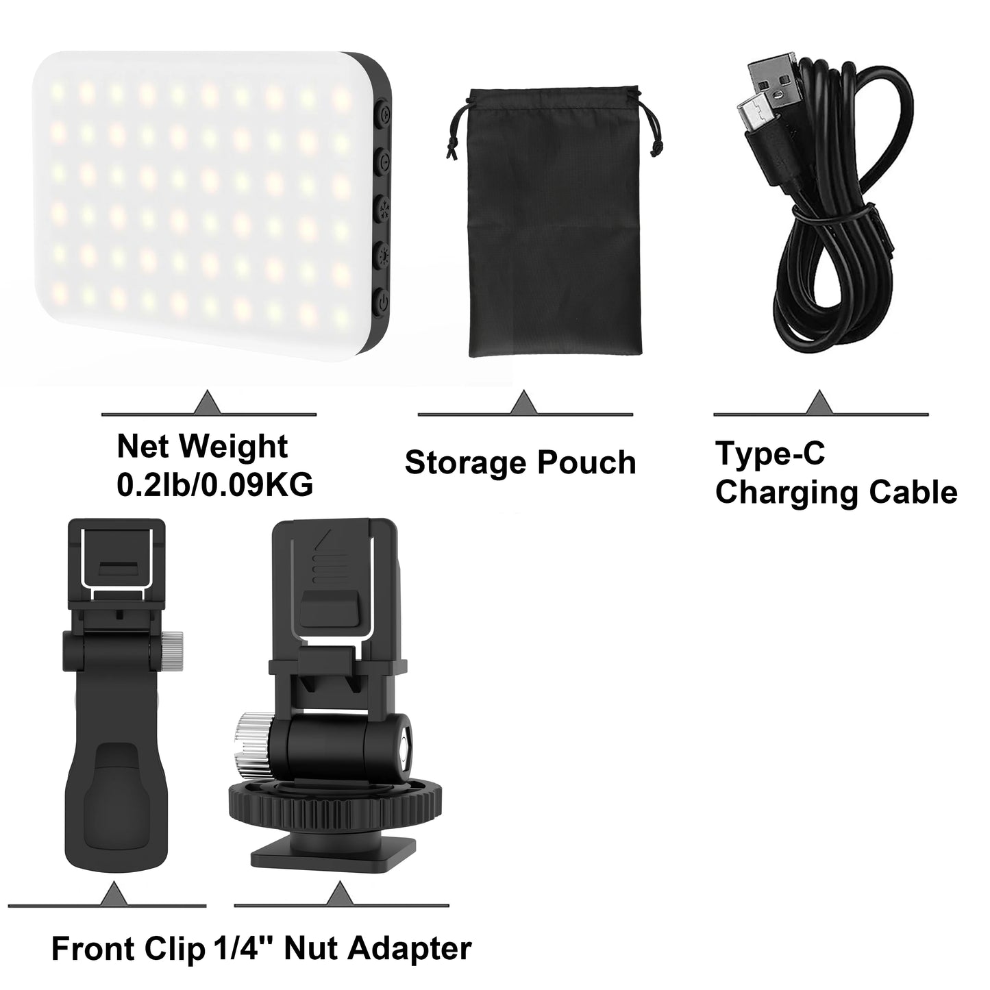 LED Selfie Light,60 LED Beads 2500mAh Rechargeable CRI 97+, 7 Light Modes,Portable Clip on Light for Phone Tablet Laptop TikTok