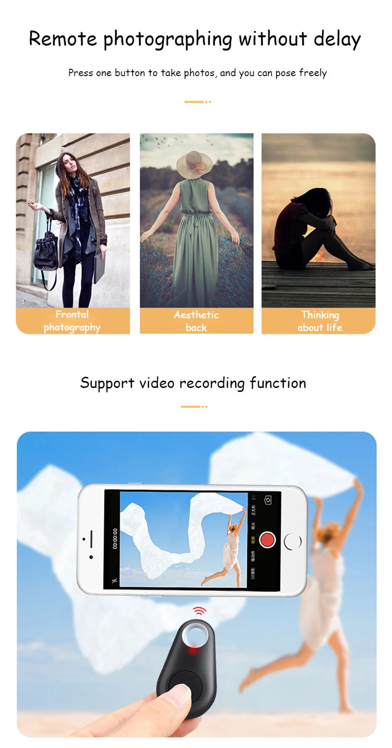 Mobile Phone Shutter Bluetooth Remote Control Selfie, Android Ios Water Drop Wireless Remote Photography, Open 20m Use Distance
