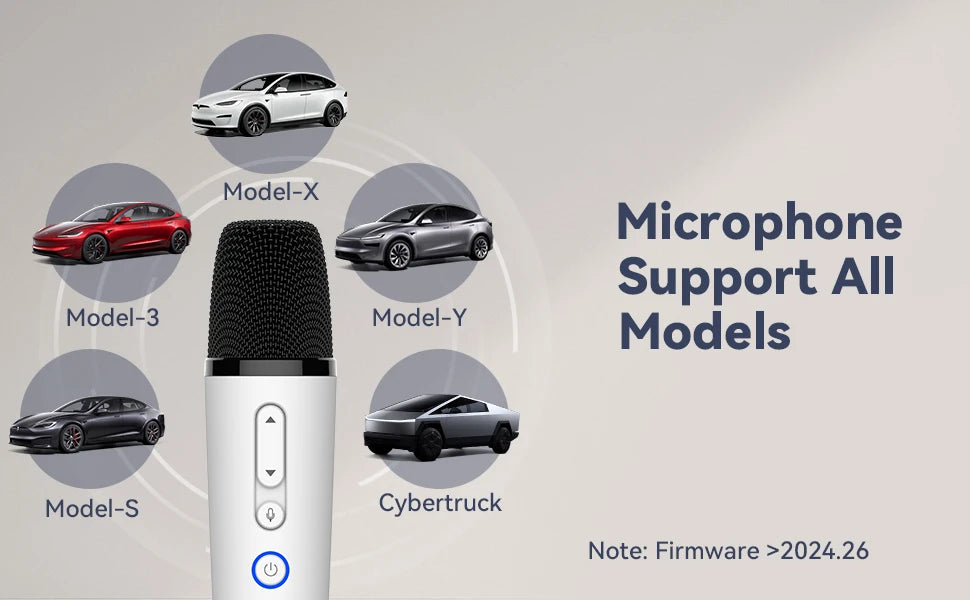 T1-테슬라 Car Karaoke Microphone, 테슬라 Rechargeable Caraoke Mic with USB-A & USB-C Receiver, Plug to Use，No Need Pair
