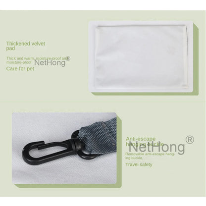 Portable Pet Carrier Backpack For Birds Rabbits & Small AnimalsDurable Nylon With Secure Zip Closure Bag Pack Harness For Pets