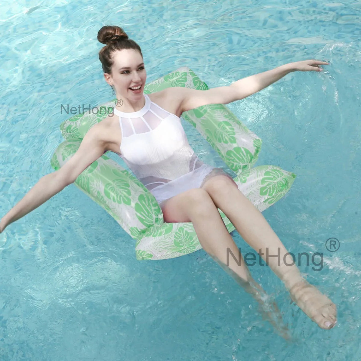 Iatable Chair 4Tube Pool Lounger Float Water Hammock Multi-Purpose
