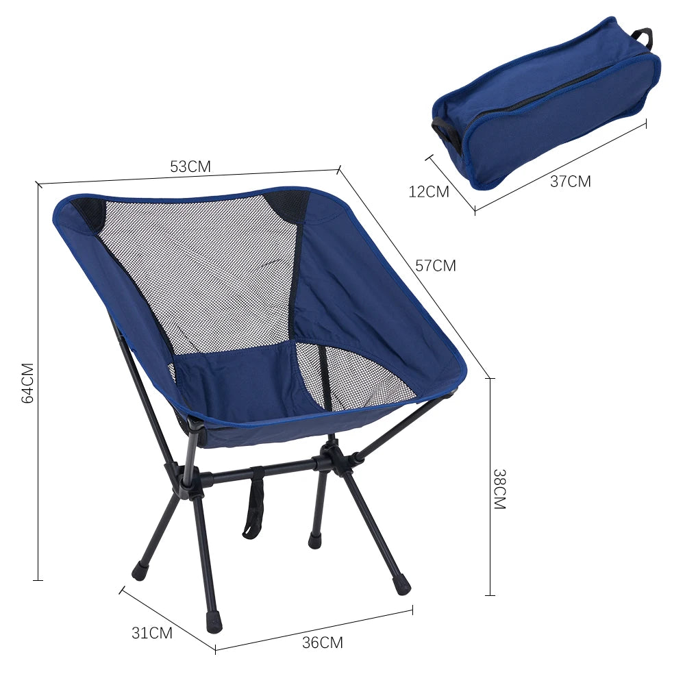 【Breeins】Foldable Camping Chairs Set Lightweight folding Chair Ultralight Backpacking Moon Chairs for Garden Picnic Beach