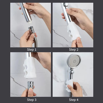 Movable Shower Head Holder with Suction Cup Adjustable Reusable Silicone Punch-free Shower Holder Bathroom Hooks Accessories