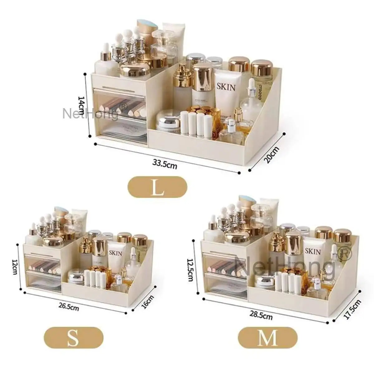 Makeup Cosmetic Organiser Dressing Table Make-Up Holder Tidy Storage Box New