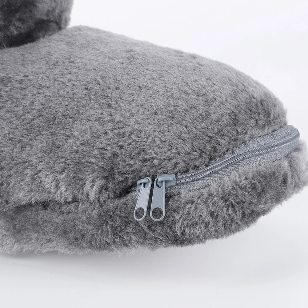 USB Heater Foot Shoes Winter Warm Snow Boots Comfortable Plush Warm Electric Slippers Feet Heated Shoes for Women Men
