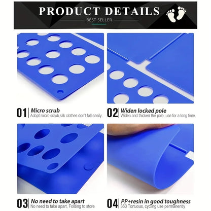 Plastic Clothes Folding Board Easy and Fast Kids Laundry Folder Shirt Folding Board Home Storage Tool for Kid Children Adults
