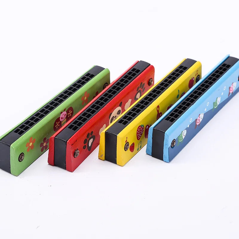 Children Wooden Cartoon Cute Harmonica Montessori Puzzle Toys Creative Music Toy Playing Instruments Kids Boys Girls Gifts TMZ