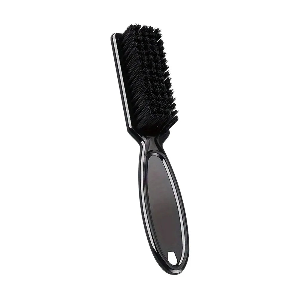 1Pc Barber Neck Duster Brush Sets Plastic Handle Hairdressing Soft Hair Cleaning Brush Heads Shaped Carving Cleaning Brush Black