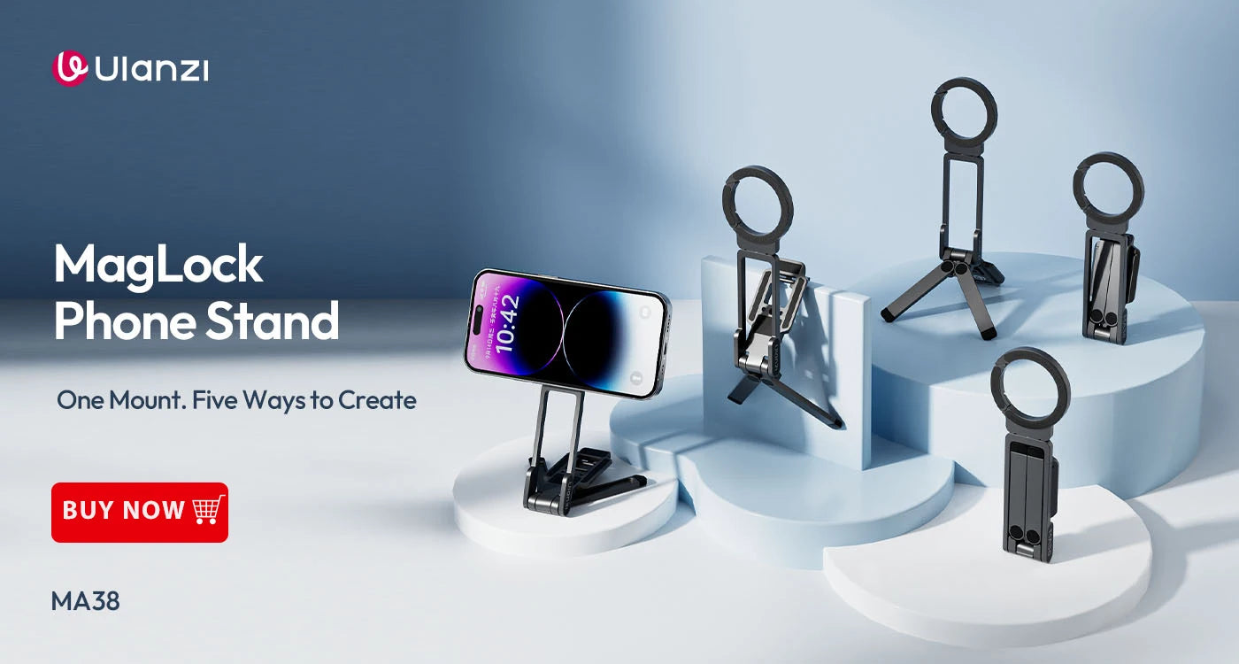 Ulanzi MT85 Automatic Phone Tripod Smartphone Selfie Stick Stand 1.5M With Bluetooth Controller 10M Wireless Magsafe for TikTok