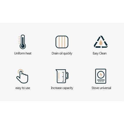 Japanese Deep Fryer With Thermometer and Lid 304 Stainless Steel Kitchen Tempura Fryer Pan Fryer Without Oil Frying Pan Fryer