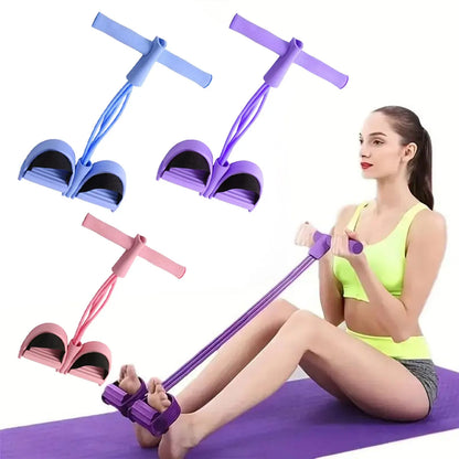 Tension Rope Sit-up Handle Waist Abdomen Exercise Training Elastic Yoga Pedal Puller Resistance Band Fitness Equipment