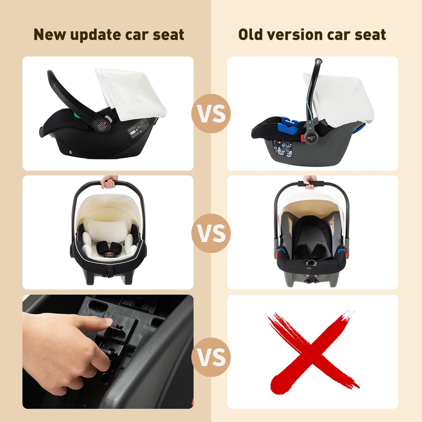 Baby stroller 3 in 1 Baby carriage Portable luxurious travel pram High landscape newborn baby stroller with baby carrier PU