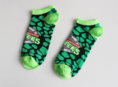 Teenage Mutant Ninja Turtles TMNT Socks Cartoon Women Men Anime Cute Socks Short Cotton Blends Low Cut Ankle Boat Socks Summer
