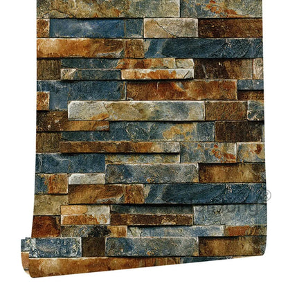 6M 3D Rust masonry pattern Effect Wallpaper Vinyl Self Adhesive Wall Stickers