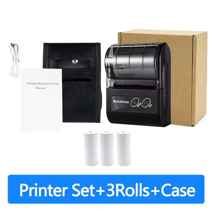 58mm Portable Mini Printer Thermal Label Printer Wireless Receipt Bluetooth Pocket Printer For Small Business/ Computers Printer