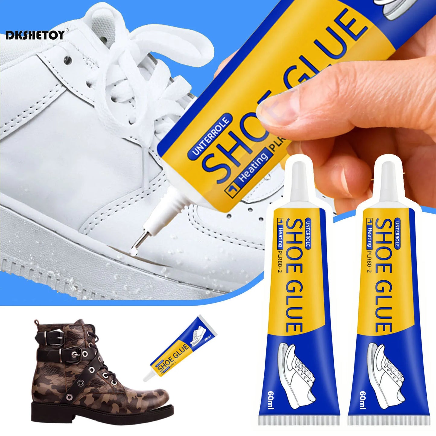 60ml Super Strong Shoe Glues DIY Repairing Adhesive Universal Waterproof Shoe Sealers for Sneakers Boot Leather Fast Repair Glue