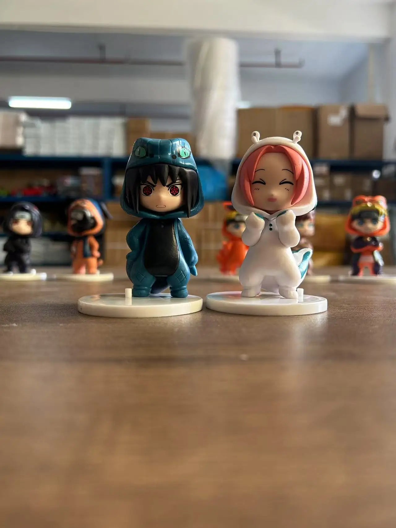 Naruto Bnfigureq Pajamars Series Blind Box Action Figures Model Sasuke Kakashi Costume Design Decoration Gift Toy