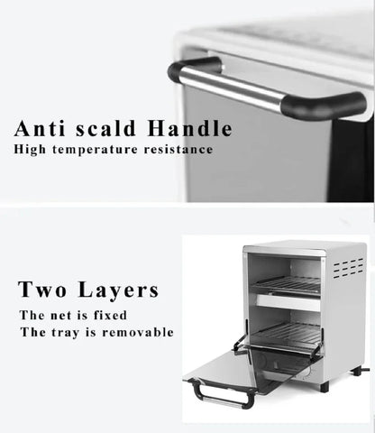 10L Nail Tool Sterilizer Large Capacity Multifunctional Dry High Temperature Sterilizer 1000W For Sterilizing Hair Salon Tool