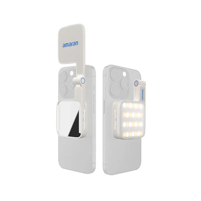 amaran Go Magnetic Phone Selfie Light Rechargeable Portable Light with Mirror for Selfie Makeup Video Conference TikTok Youtube