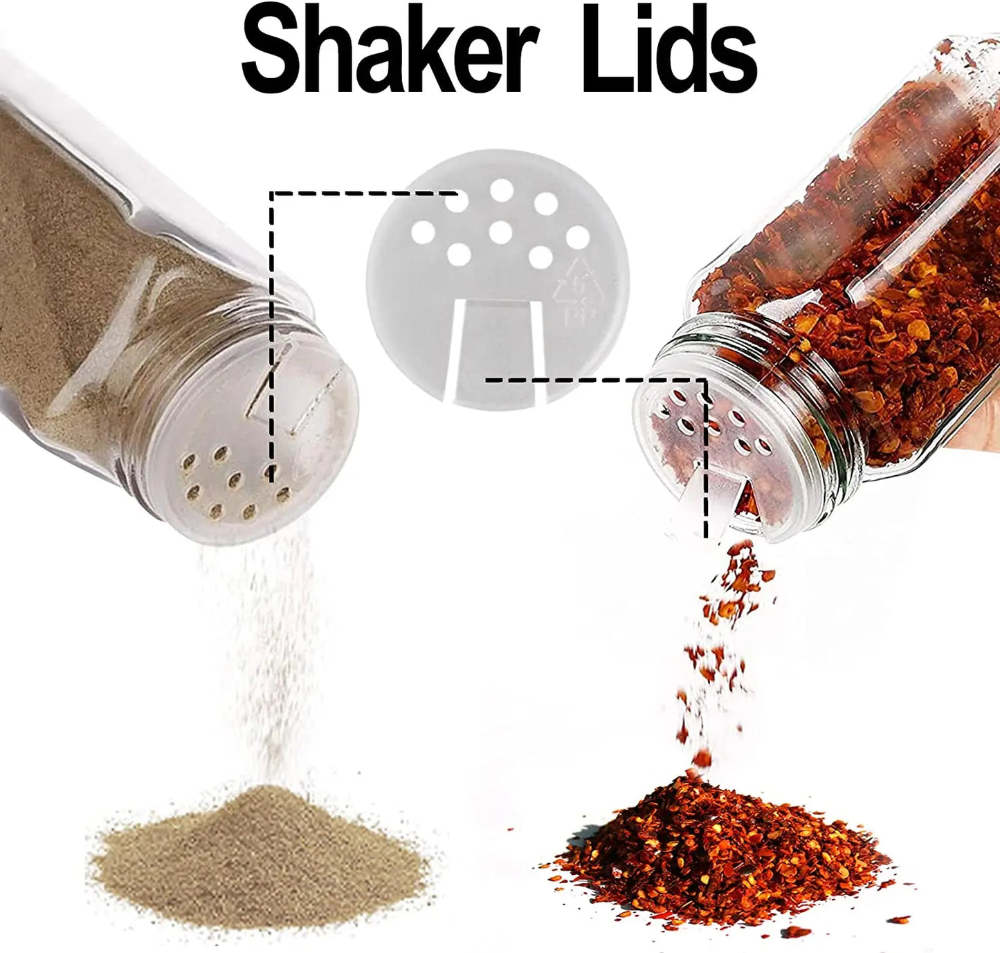 5/12Pcs Glass Spice Jars with Bamboo Lid Spice Seasoning Containers Salt Pepper Shakers Spice Organizer Kitchen Spice Jar Set