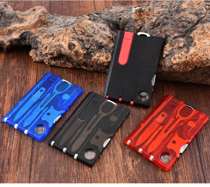 Camping Multifunctional Swiss Army Knife Card Combination Multi-purpose Survival Tool Beauty Suit Tool Card