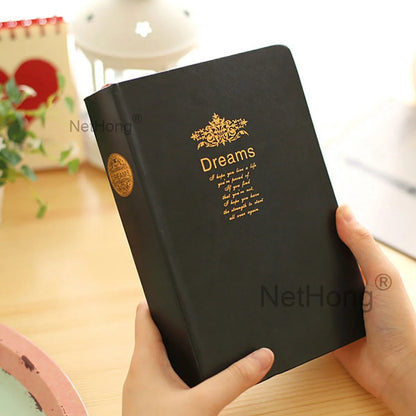 Classic A5 Notebook Hardback Cover & Ribbon Marker School Notebook~