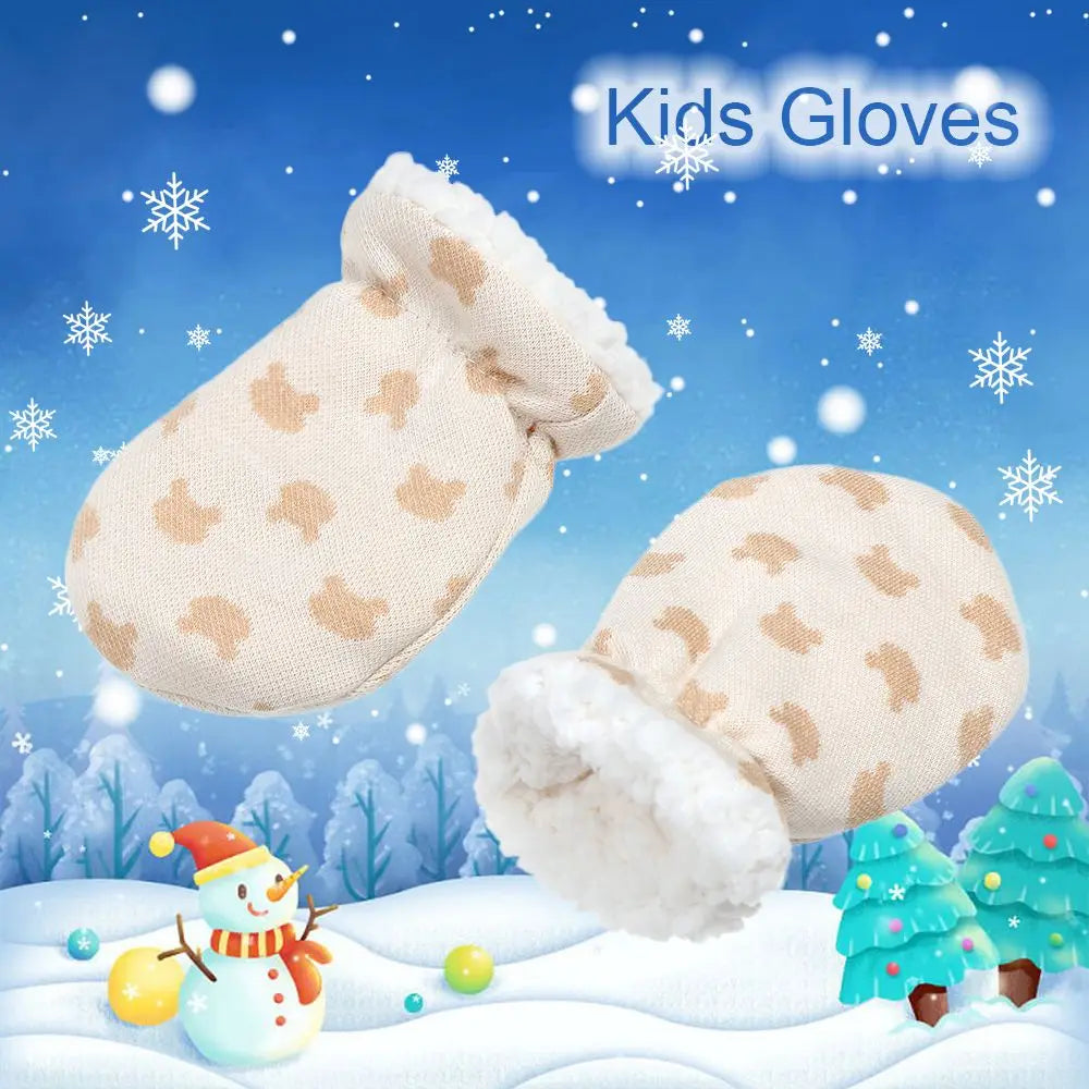 Baby Fleece Gloves - Soft Cotton Mittens for Newborn Toddler Boys & Girls | Anti-Scratch Winter Gloves