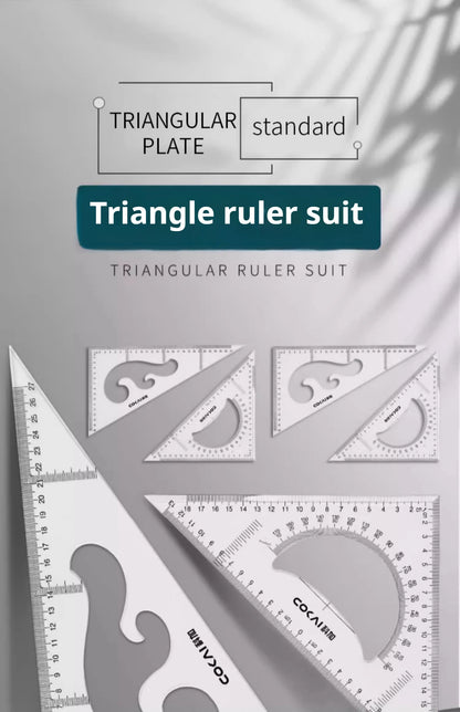 Multifunctional Triangular Ruler 18/22/27/32/37/42CM Hand-drawn Triangle Board Protractor Woodworking Interior Drawing Design