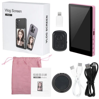 Mobile Phone Wireless Magnetic Selfie Monitor Screen For Smartphone Vlog Live Stream Video Recording for iPhone Android phone