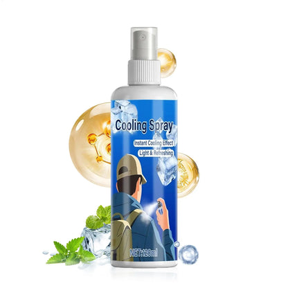 120ml Summer Cooling Spray Portable Ice Feeling Clothing Training Relief Long-lasting Hydrating Cool Spray For Face& Body Bottle