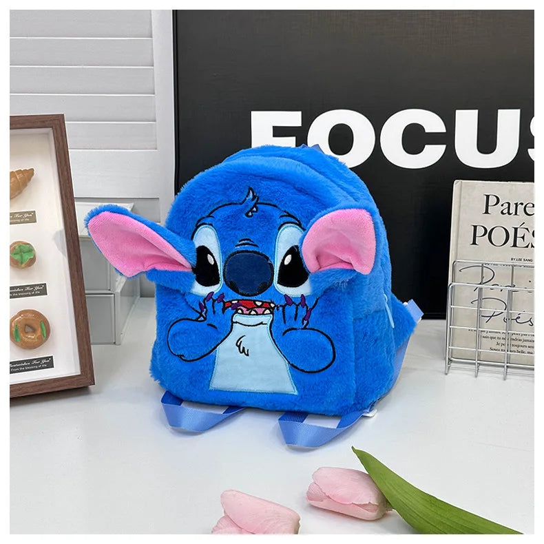 Stitch Backpack  Japanese Blue Funny Cartoon Large-Capacity Student Backpack Kindergarten Bag Kawaii Backpack