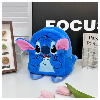 Stitch Backpack  Japanese Blue Funny Cartoon Large-Capacity Student Backpack Kindergarten Bag Kawaii Backpack