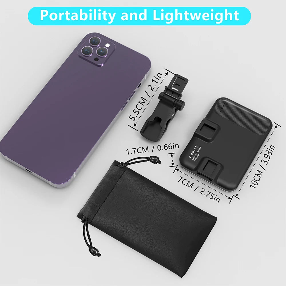New Selfie Light, 60 LED Phone Light Fill Light 7 Modes Output Video Lamp Kit Dimmable 2500K-6500K Bi-Color Panel Light CRI 97+